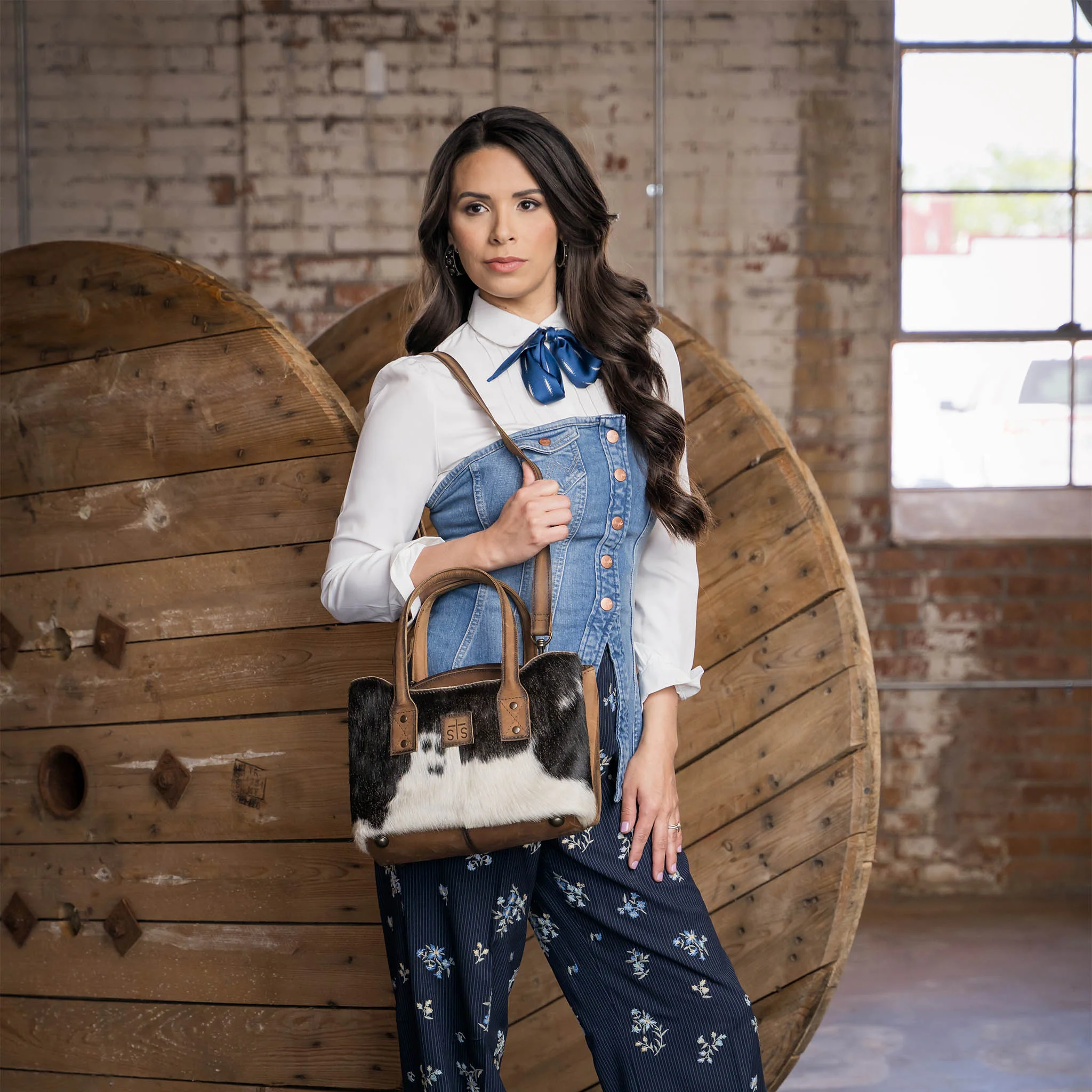 Cowhide Josie Satchel - Image 2