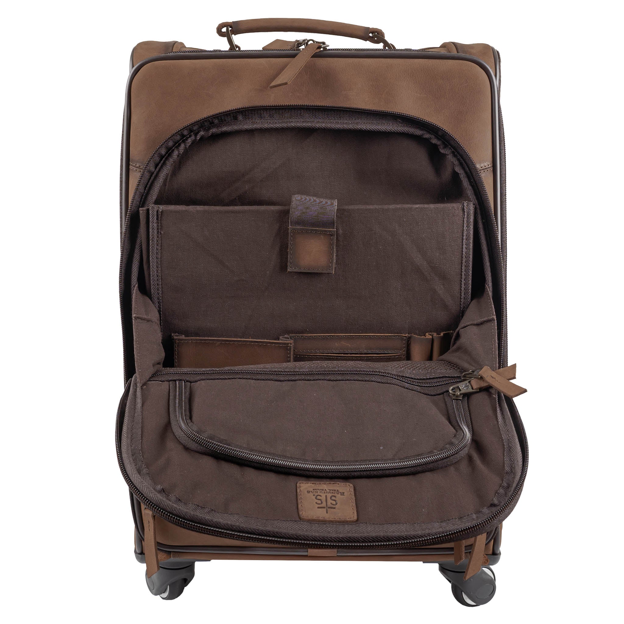 Cowhide Rolling Suitcase - Image 6