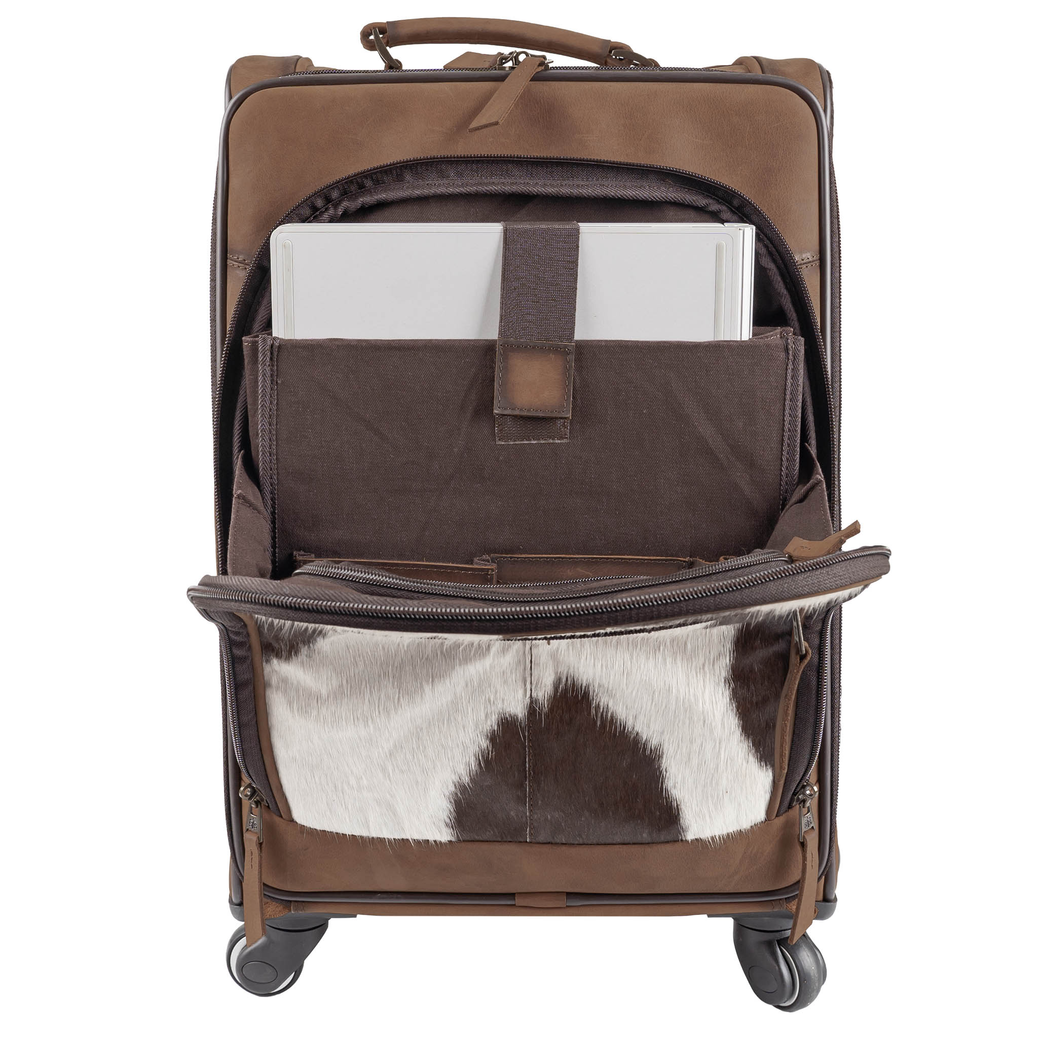 Cowhide Rolling Suitcase - Image 9