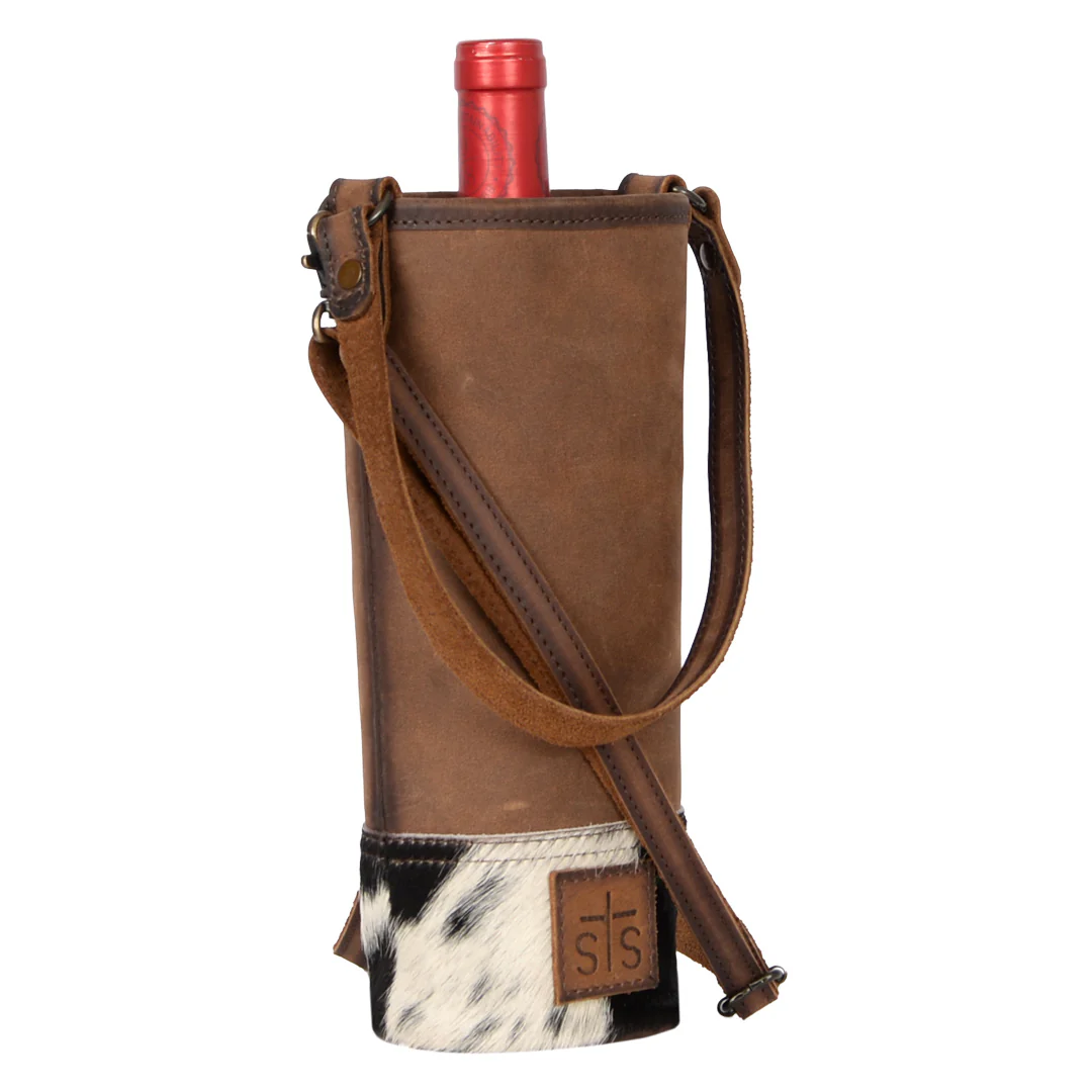 Cowhide Single Wine Bag - Image 4