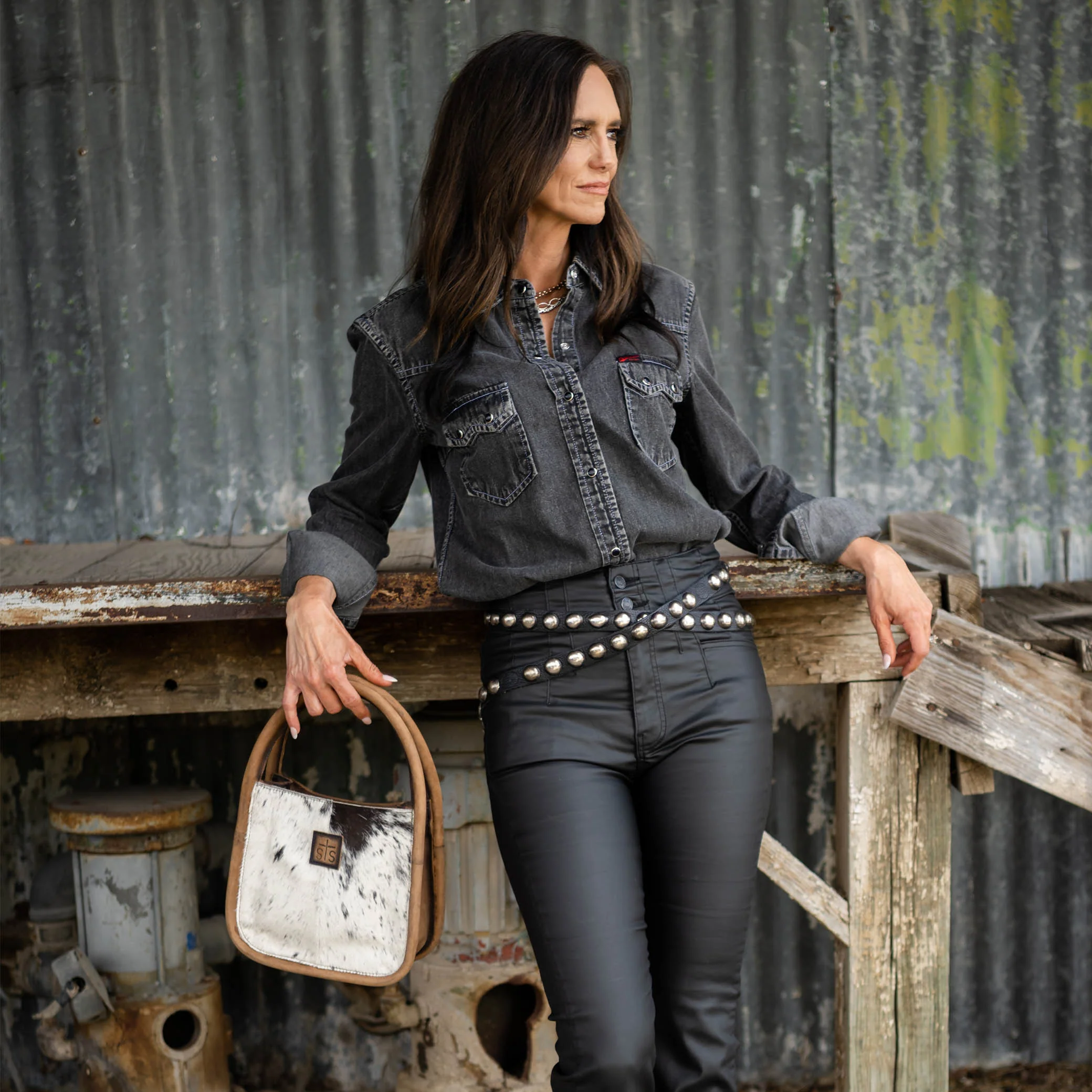 Cowhide Sugar Satchel - Image 8