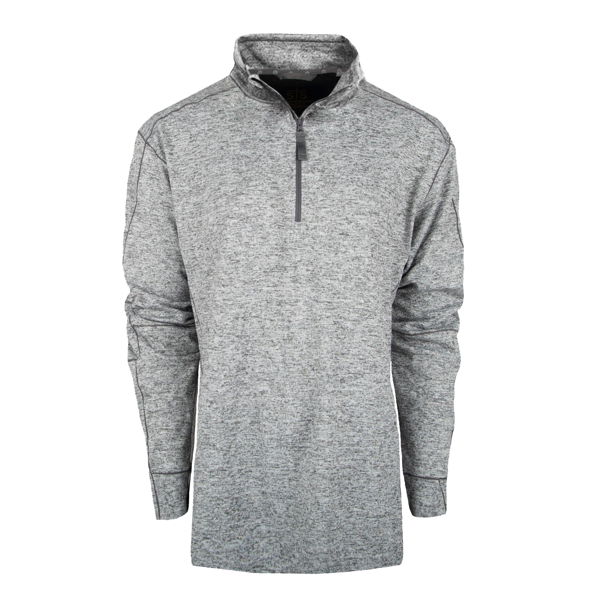 Men's Quarter Zip Pullover - Heather Gray