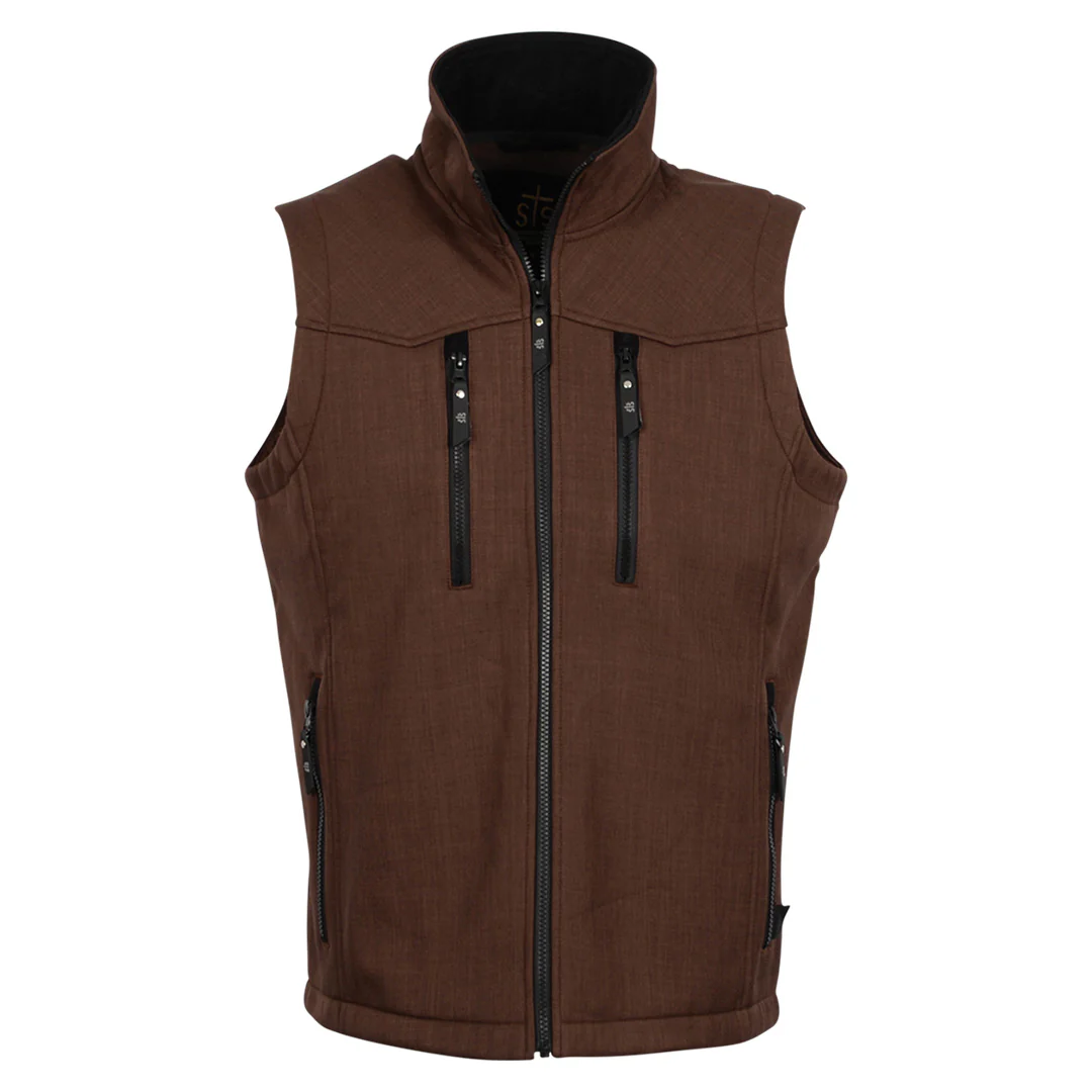 Men's Slack Vest - Heather Brown