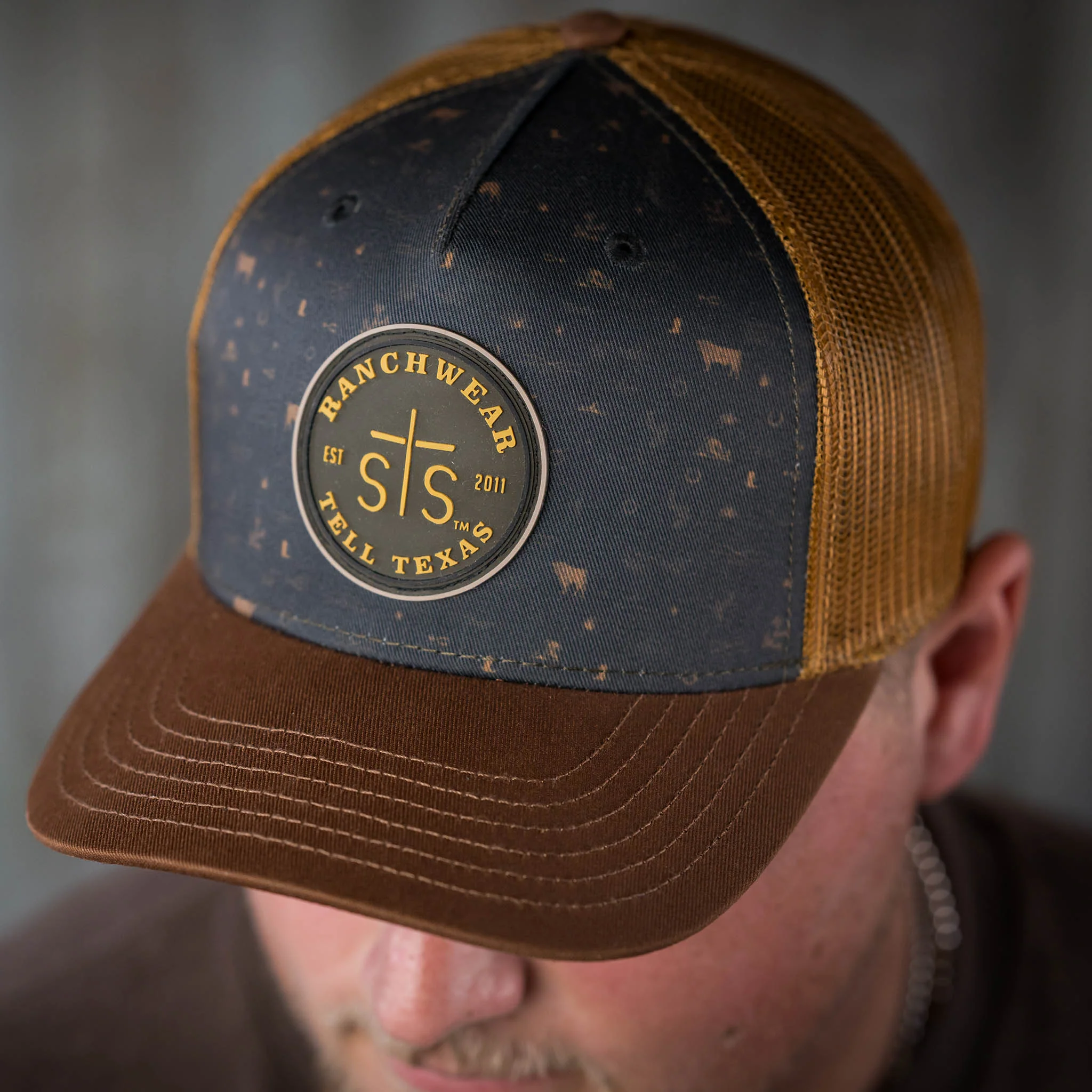 STS Patch Hat - Black Bull Pattern - Image 2