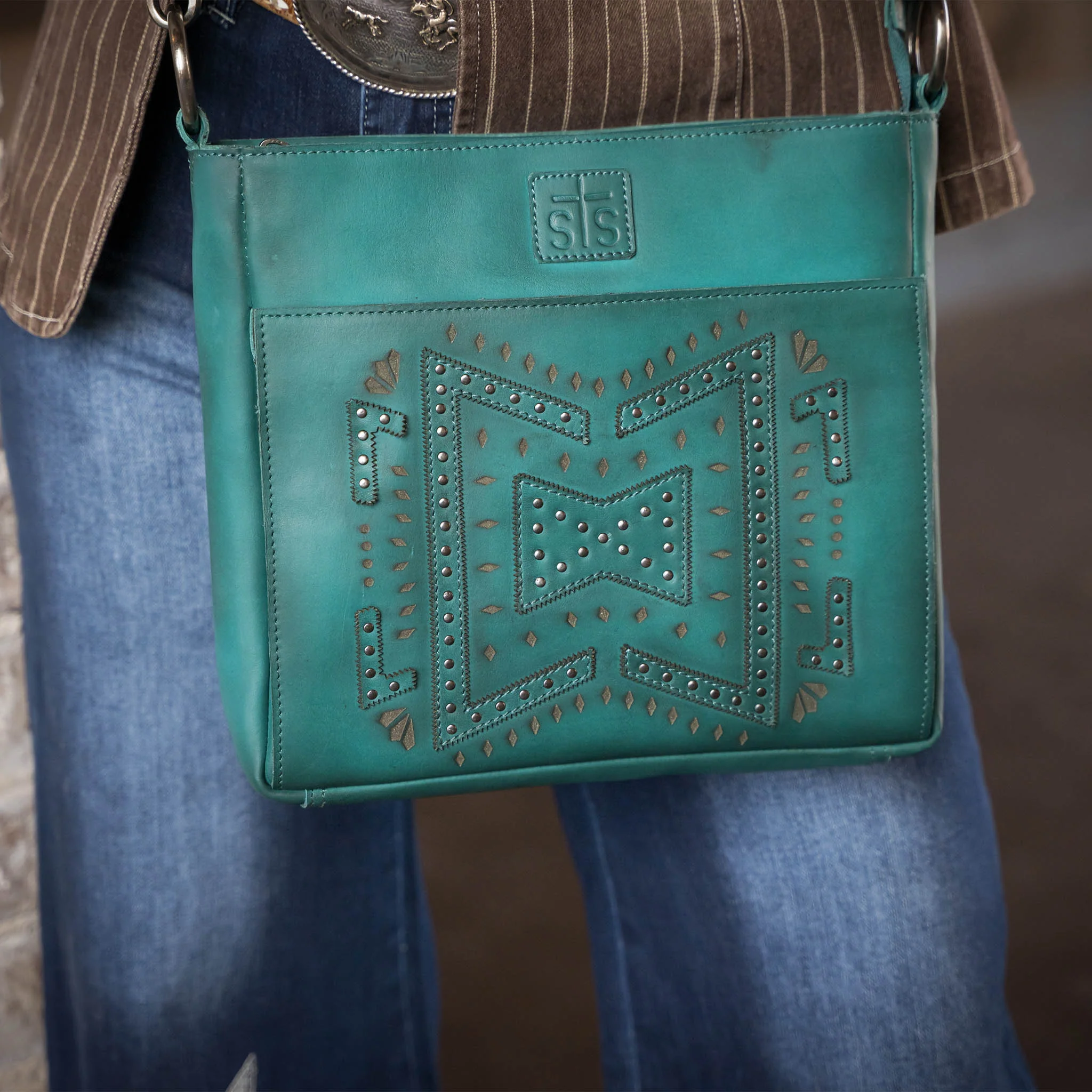 Wayfarer Turquoise Olivia Crossbody - Image 4